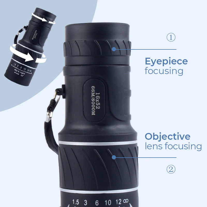 🔥16x52 Monocular Bifocal Optical Zoom Telescope - Image 2