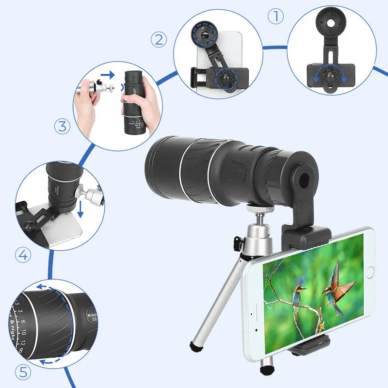 🔥16x52 Monocular Bifocal Optical Zoom Telescope - Image 7