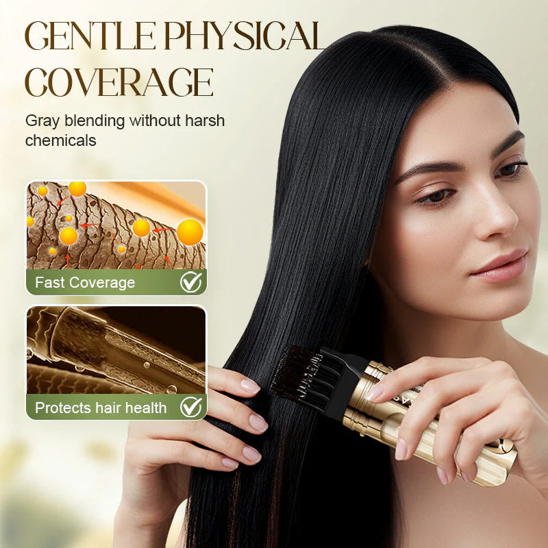 ✨ 2-IN-1 HAIR DYE COMB - Precision Application for Gray Coverage, Non-Drip Formula with Nourishing Argan Oil, 5 Min Processing Time 🌸🧴 - Image 3