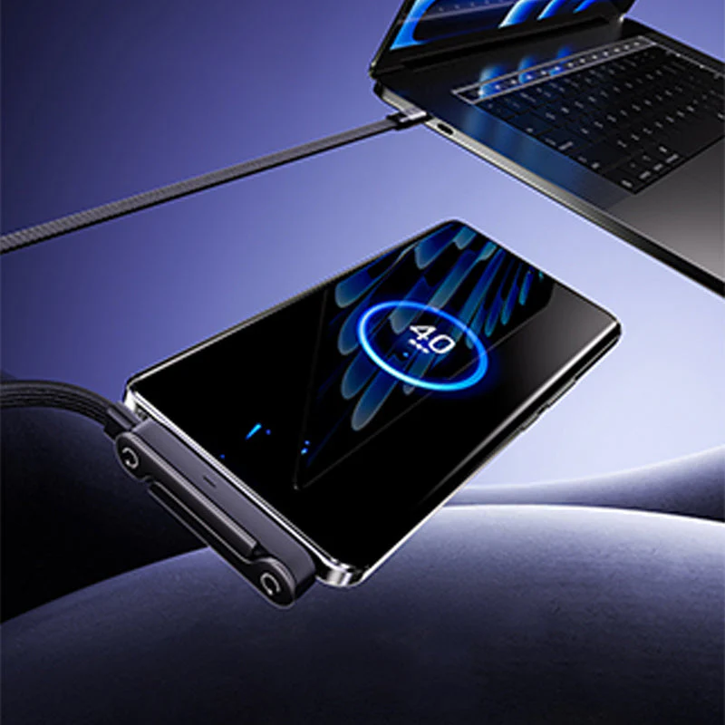 ⚡2-in-1 Invisible Holder Charger Cable – 240W Fast Charging Cord with Built-In Phone Stand - Image 9