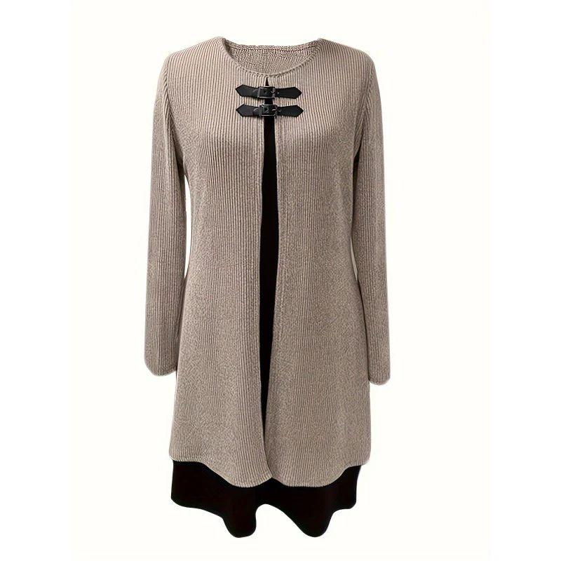 👗40 % OFF !📢Women's Faux Two-Piece A-Line Knee-Length Dress - Image 10