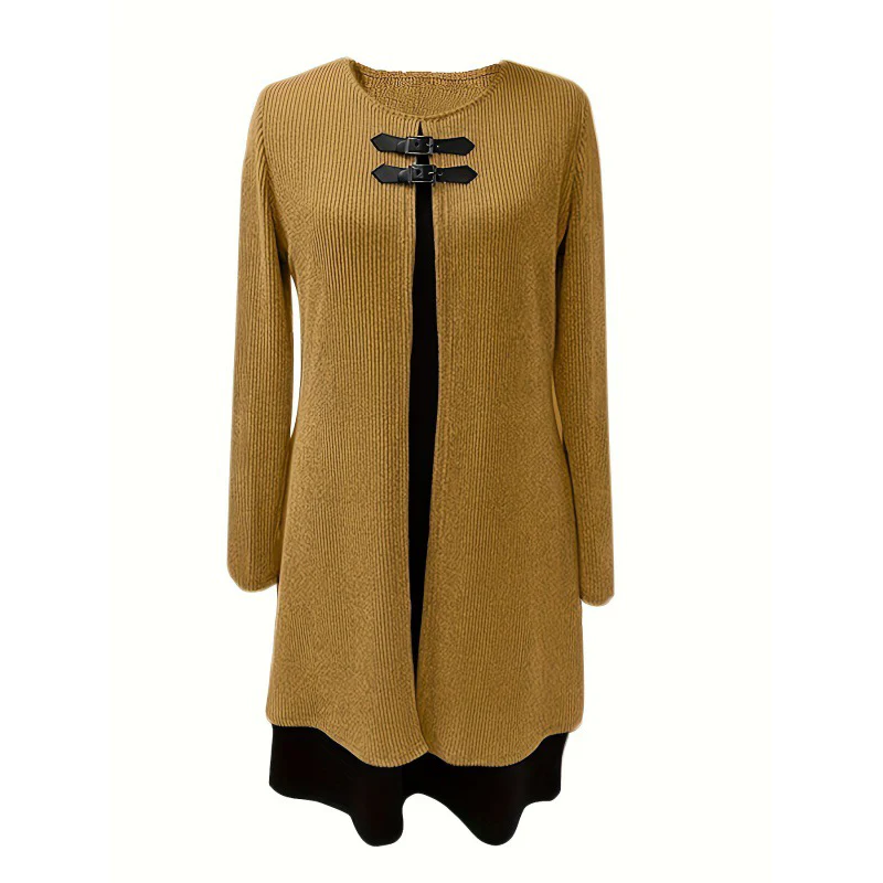 👗40 % OFF !📢Women's Faux Two-Piece A-Line Knee-Length Dress - Image 7