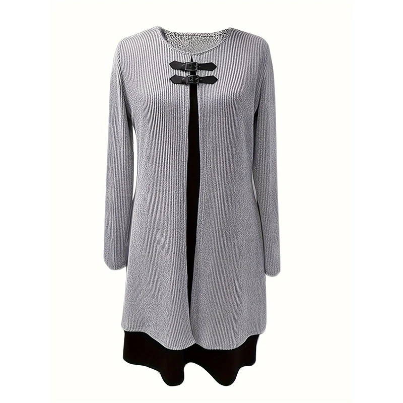 👗40 % OFF !📢Women's Faux Two-Piece A-Line Knee-Length Dress - Image 8