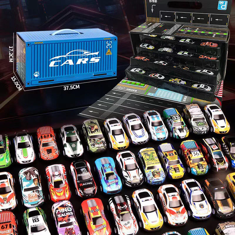 🚗🚓🚕🛺🚙48 Mini Pull-Back Cars with Built-In Garage Set - Image 10