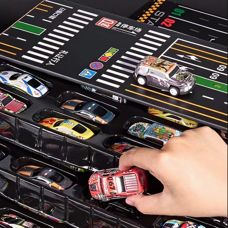 🚗🚓🚕🛺🚙48 Mini Pull-Back Cars with Built-In Garage Set - Image 3