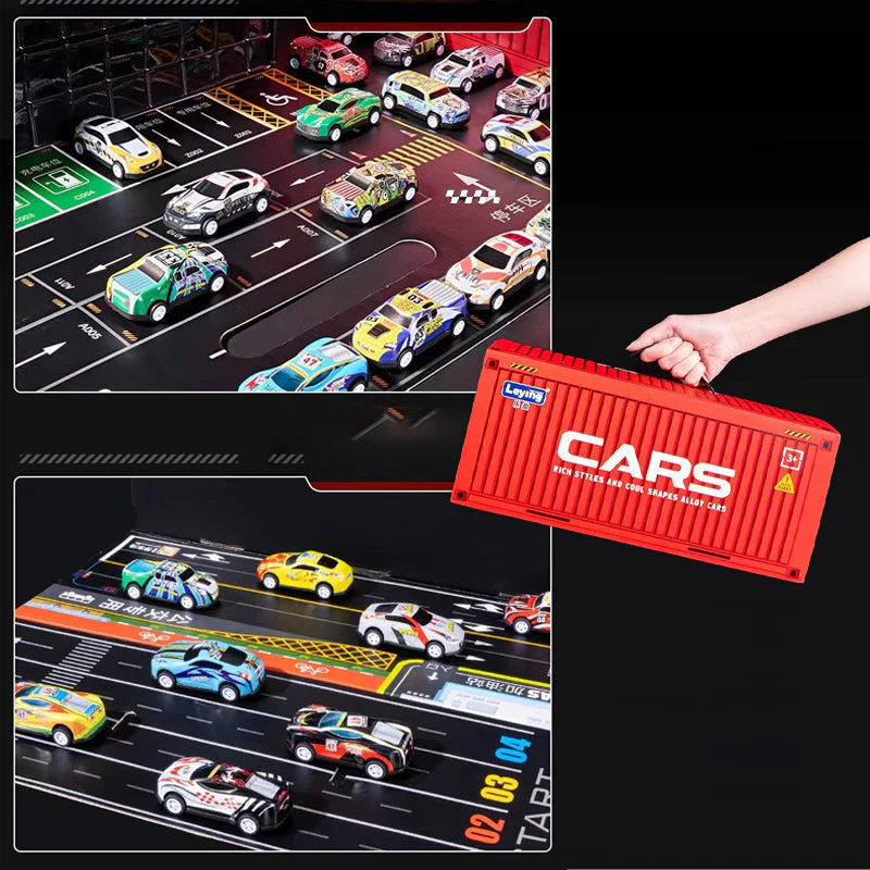 🚗🚓🚕🛺🚙48 Mini Pull-Back Cars with Built-In Garage Set - Image 4