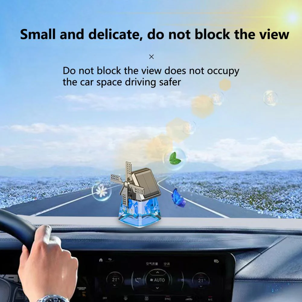 Windmill Solar Energy Rotating Aromatherapy Car Air Freshener（50% OFF） - Image 5