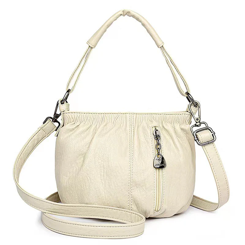 🎀2026 New Arrival🔥Casual Pleated Bucket Soft Leather Handbag Shoulder Bag - Image 13