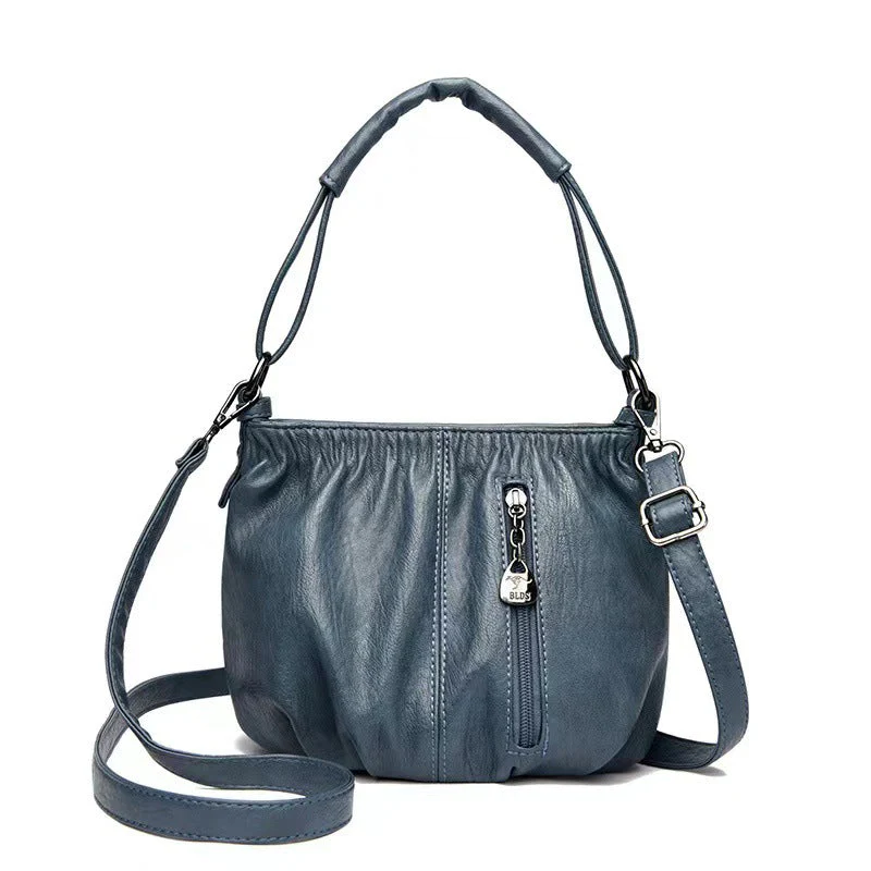 🎀2026 New Arrival🔥Casual Pleated Bucket Soft Leather Handbag Shoulder Bag - Image 14