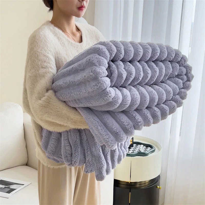 🛏️Thickened Rabbit Plush Velvet Cover Blanket🍂Wrap up in Ultimate Comfort - Image 16
