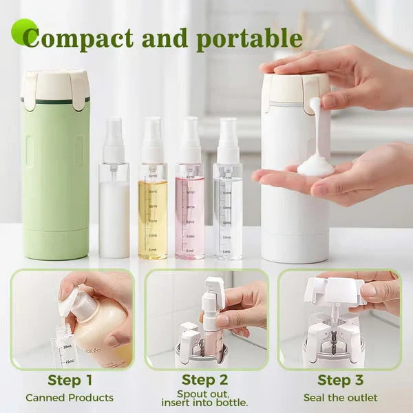 🏆2026 Travel Buddy - 40% Off!🧴 4-in-1 Travel Dispenser Bottles – Leak-Proof, Refillable & TSA Approved ✈️📦