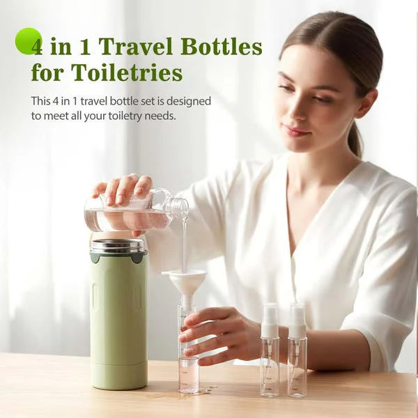 🏆2026 Travel Buddy - 40% Off!🧴 4-in-1 Travel Dispenser Bottles – Leak-Proof, Refillable & TSA Approved ✈️📦 - Image 3
