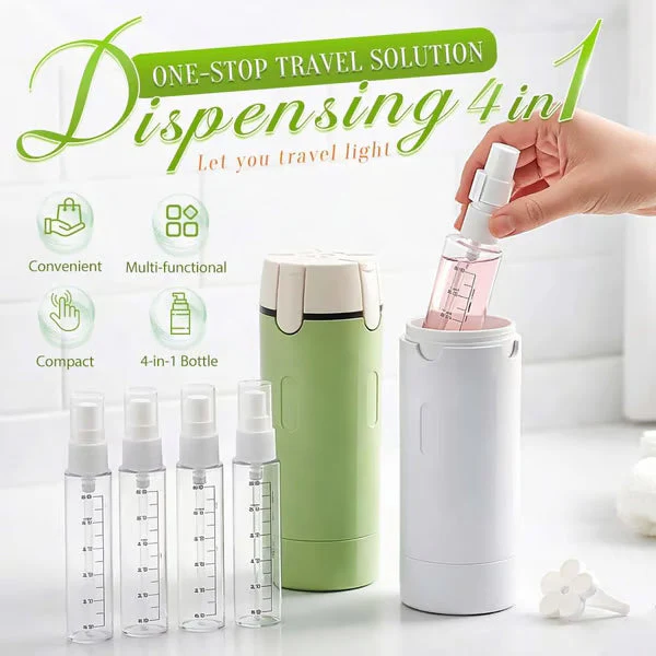 🏆2026 Travel Buddy - 40% Off!🧴 4-in-1 Travel Dispenser Bottles – Leak-Proof, Refillable & TSA Approved ✈️📦 - Image 4