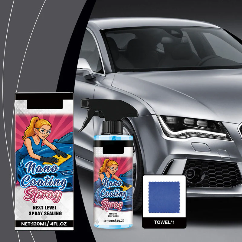🚗40% off!✨ High-Gloss Polishing Spray—Long-lasting UV protection/water-repellent, compatible with paintwork, rims, and glass.