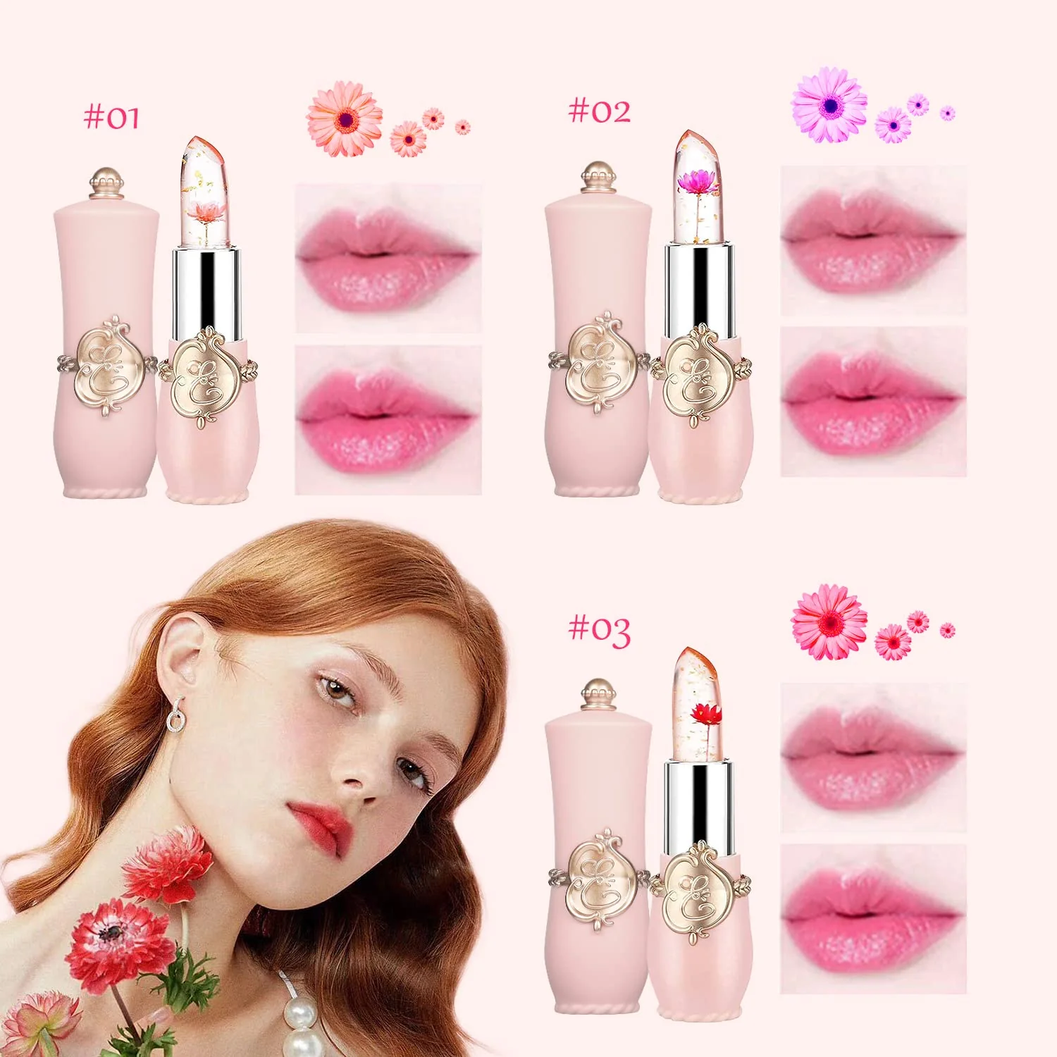 ✨BUY 1 FREE 1✨Crystal Jelly Flower Color Changing Lipstick - Image 4