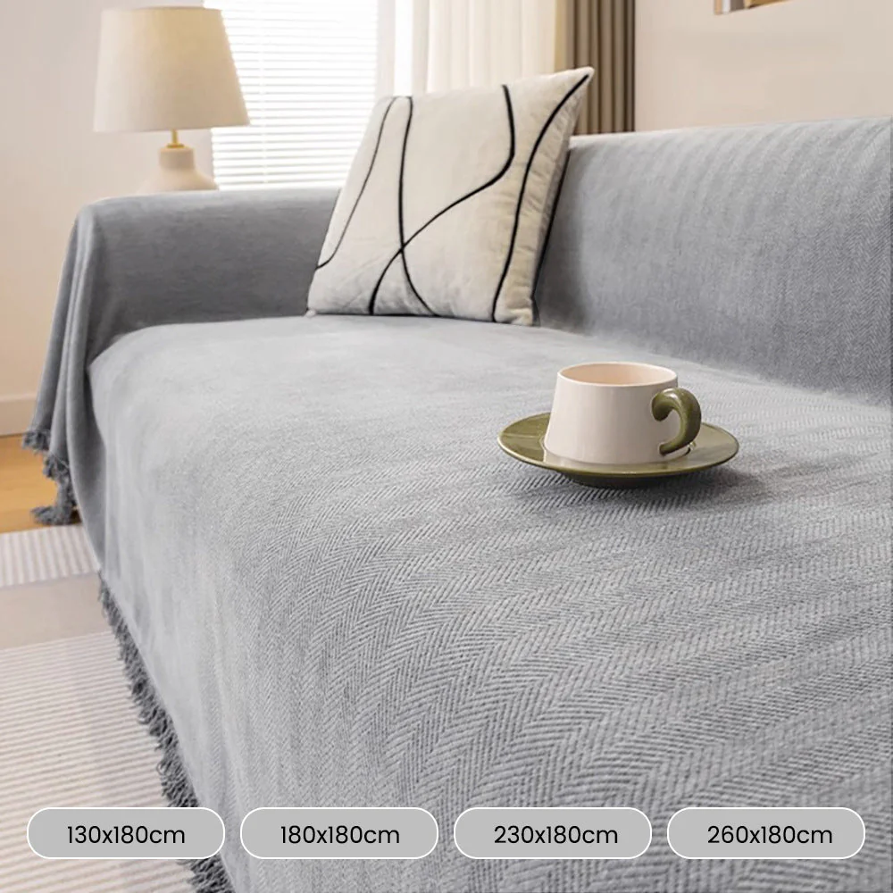 【Christmas Gift】 Herringbone Chenille Sofa Cover - Image 10