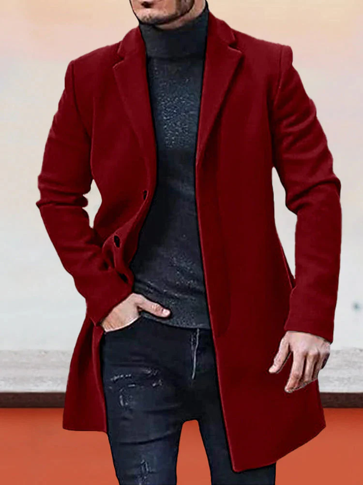 👔 Men's Classic Single Row Buckle Solid Color Jacket - Timeless Daily Essential - Image 13