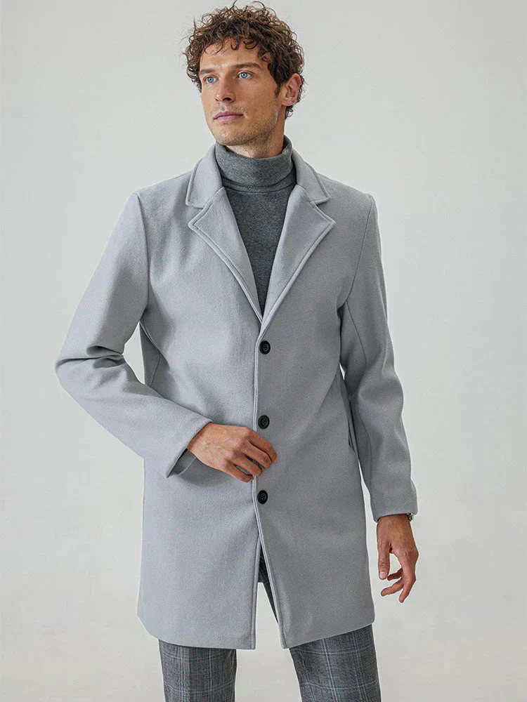 👔 Men's Classic Single Row Buckle Solid Color Jacket - Timeless Daily Essential - Image 2