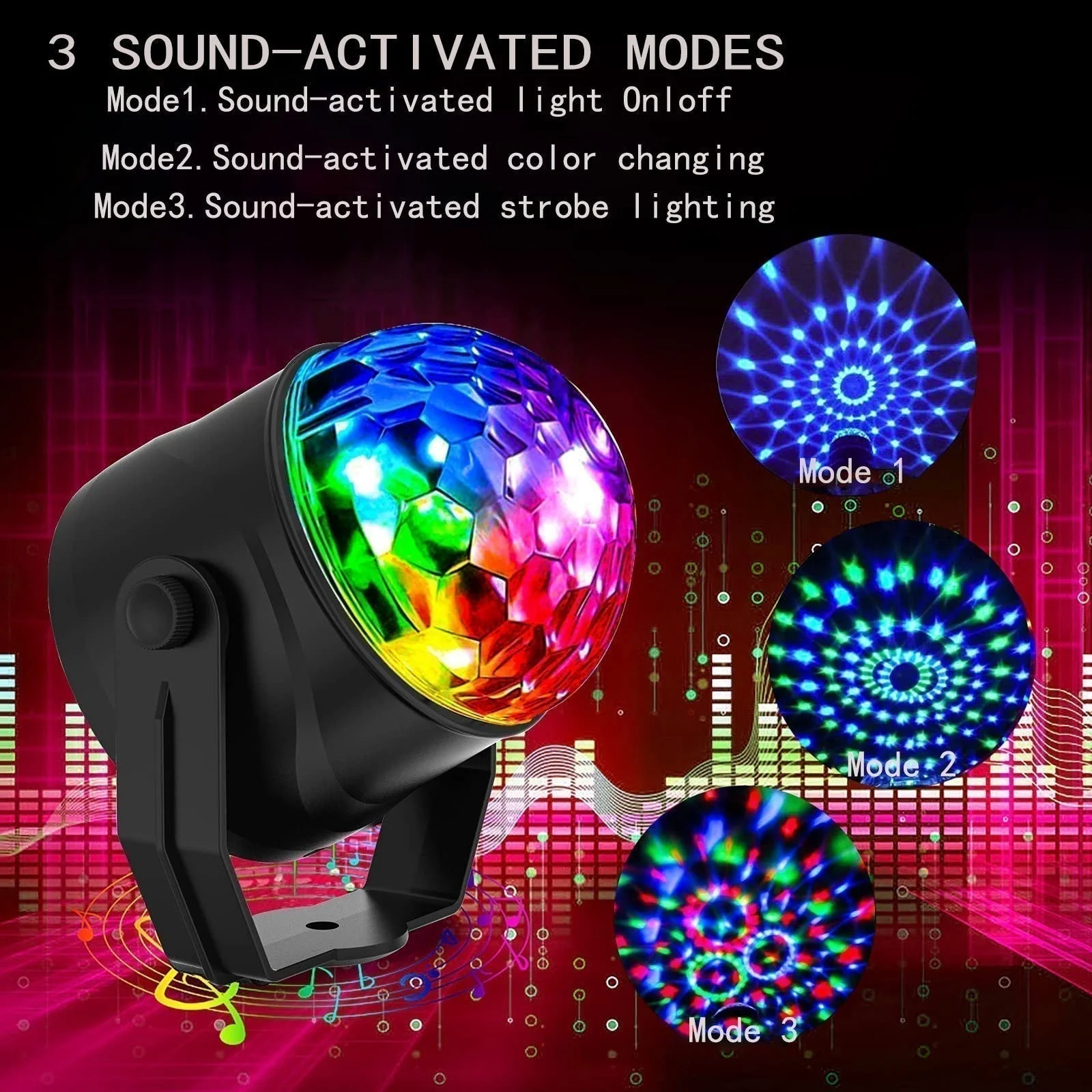 🎄 FESTIVE FEAST DEAL! 50% OFF 🔥Colorful Rotating Magic Disco Ball Light - Image 3