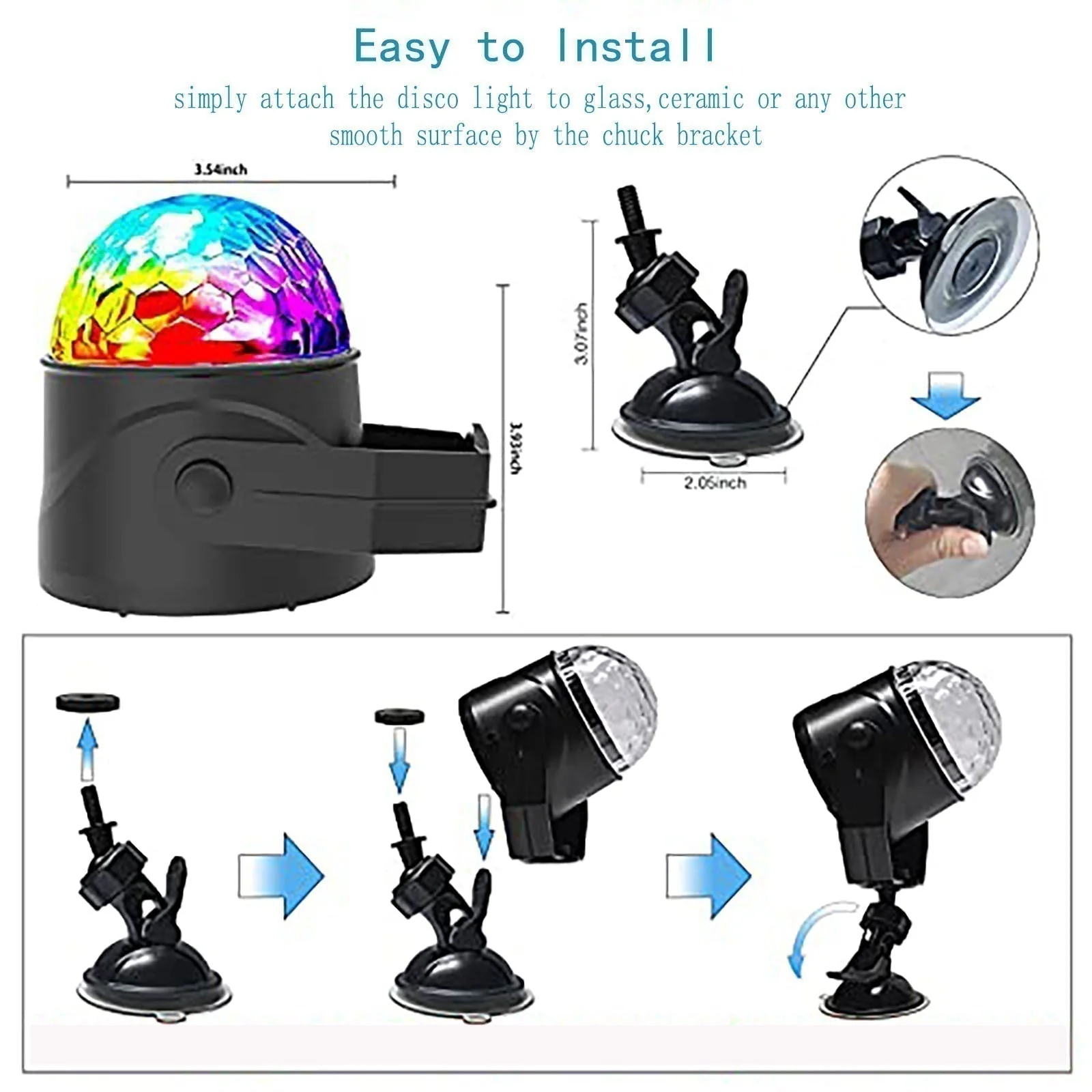 🎄 FESTIVE FEAST DEAL! 50% OFF 🔥Colorful Rotating Magic Disco Ball Light - Image 5