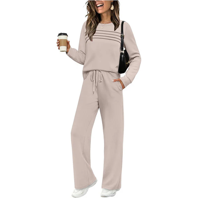 🔥40% OFF!💓Women's Crew Neck Top & Drawstring Pants Set - Image 14