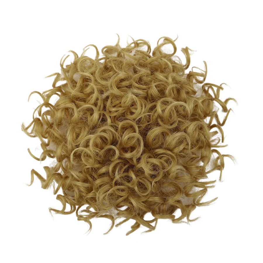 Elastic Drawstring Loose Short Curly Bun - Image 12