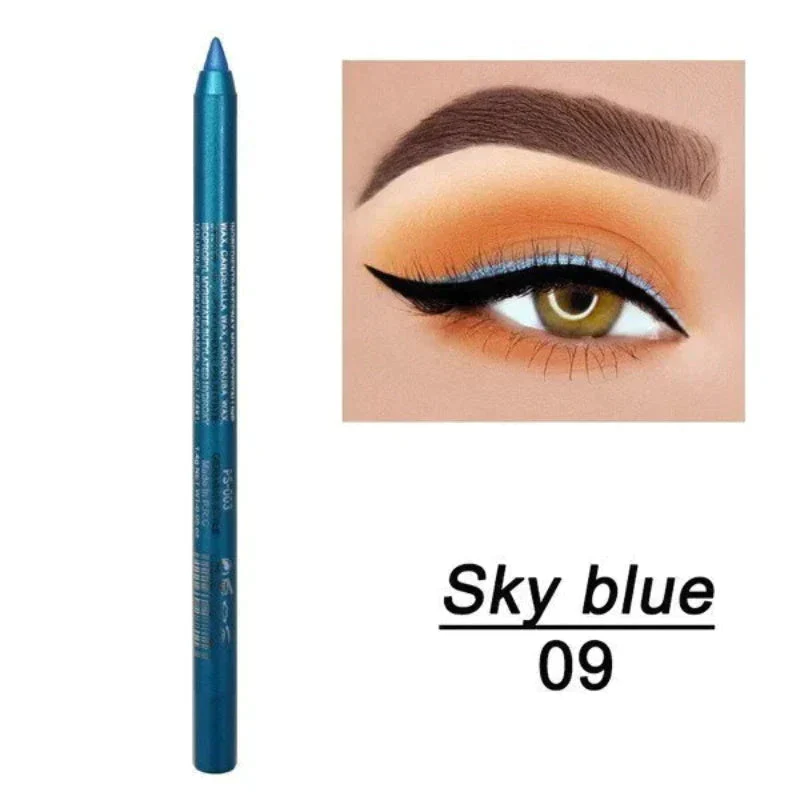 14-Pack Eyeliner Pencil Waterproof Colored Gel Liners with Metallic & Shimmer Finishes Smudge-Proof - Image 13