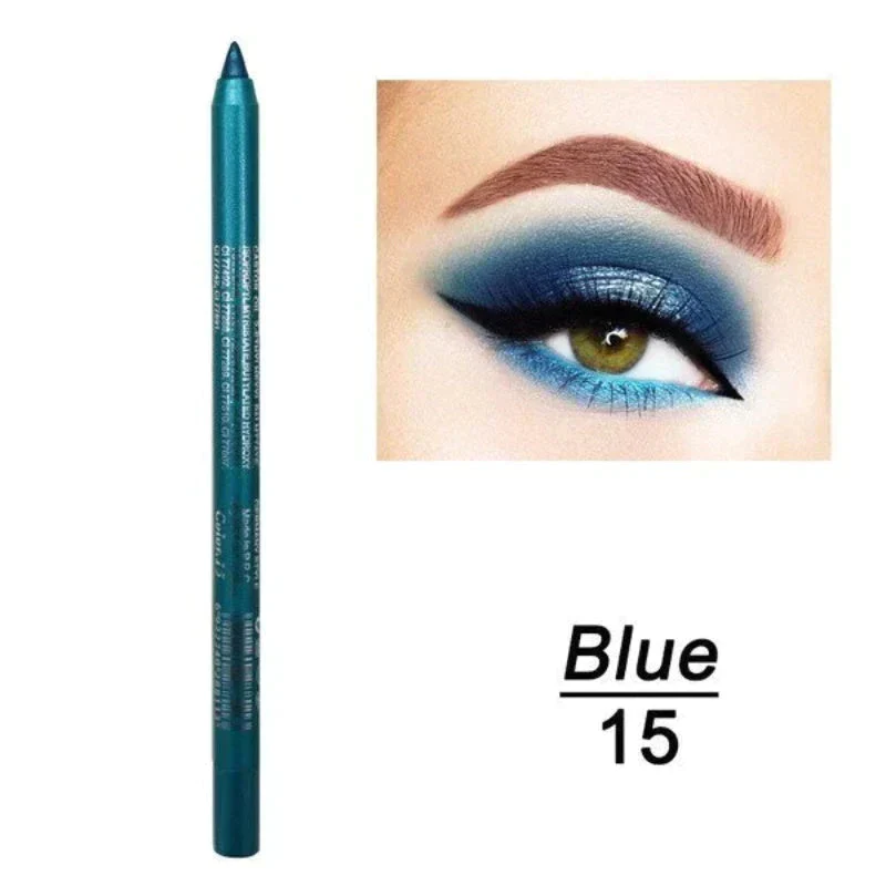 14-Pack Eyeliner Pencil Waterproof Colored Gel Liners with Metallic & Shimmer Finishes Smudge-Proof - Image 15