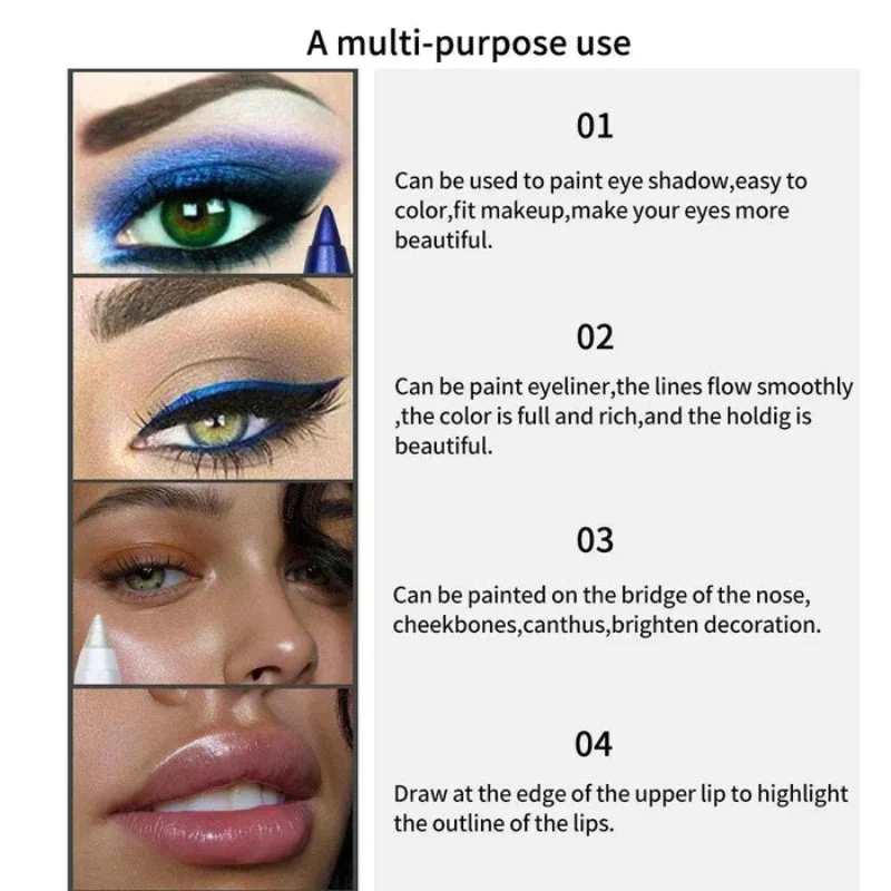 14-Pack Eyeliner Pencil Waterproof Colored Gel Liners with Metallic & Shimmer Finishes Smudge-Proof - Image 4