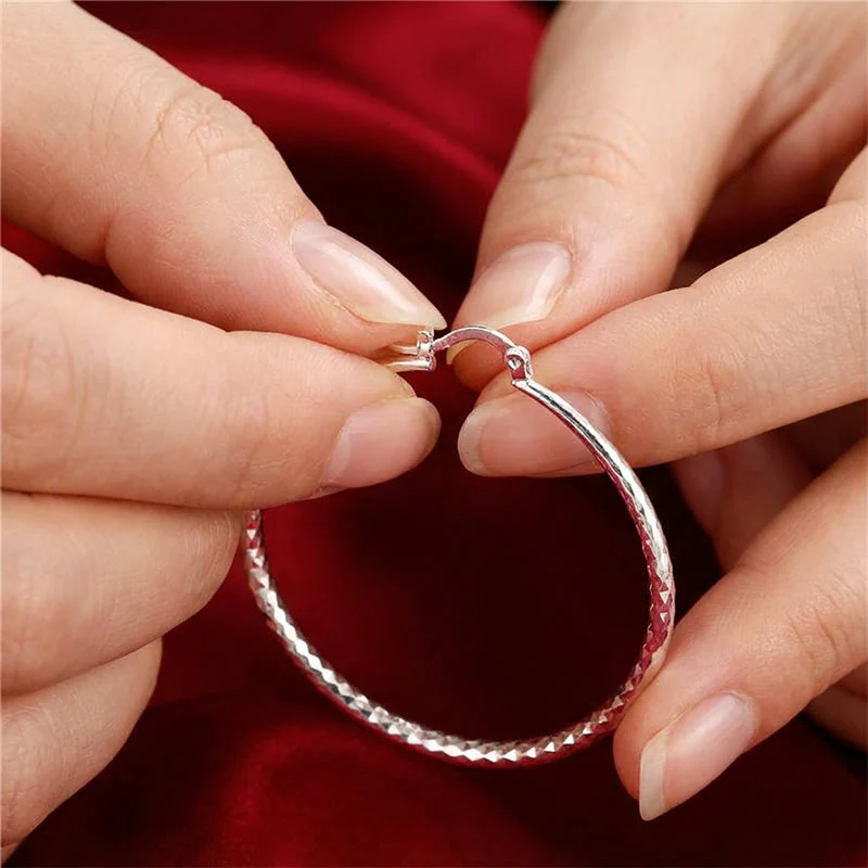 💖Diamond-Cut Hoop Earrings for Women - Image 5