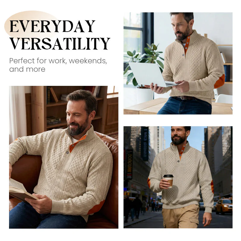 🧥Luxury Comfort | Men‘s Textured Jacquard Sweatshirt | Everyday Essential 🔥 - Image 5