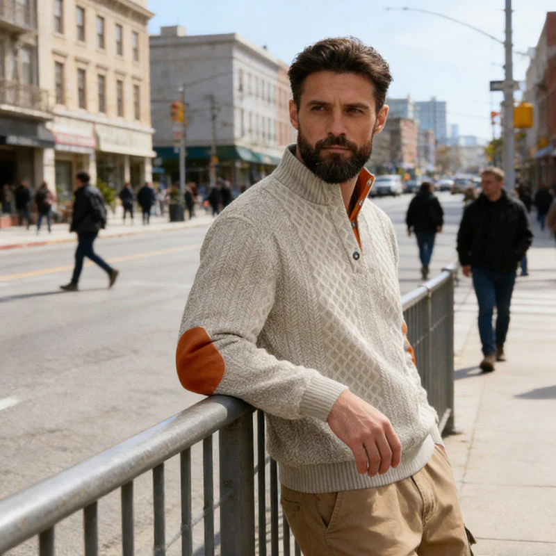 🧥Luxury Comfort | Men‘s Textured Jacquard Sweatshirt | Everyday Essential 🔥 - Image 7