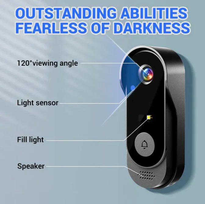 🔥New Year's Special Offer 40%OFF🎉Wireless doorbell camera: 1080P, 170° angle, 4.3-inch screen, IPX65 outdoor waterproof, night vision - Image 2