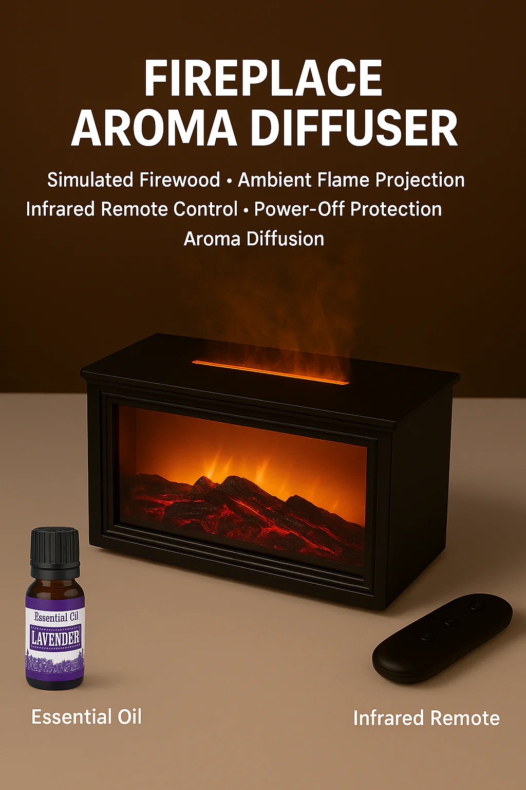🔥 LAST DAY PROMOTION - 50%OFF 🔥 Fireplace Flame Diffuser Humidifier with Remote - Image 2