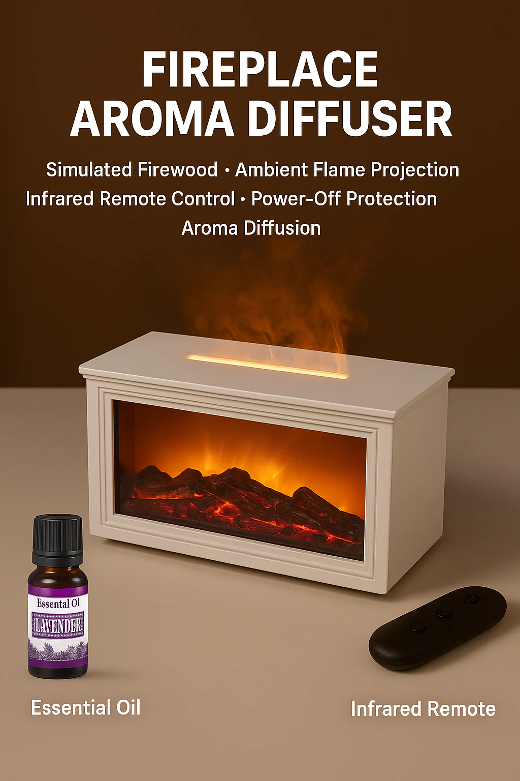 🔥 LAST DAY PROMOTION - 50%OFF 🔥 Fireplace Flame Diffuser Humidifier with Remote - Image 3