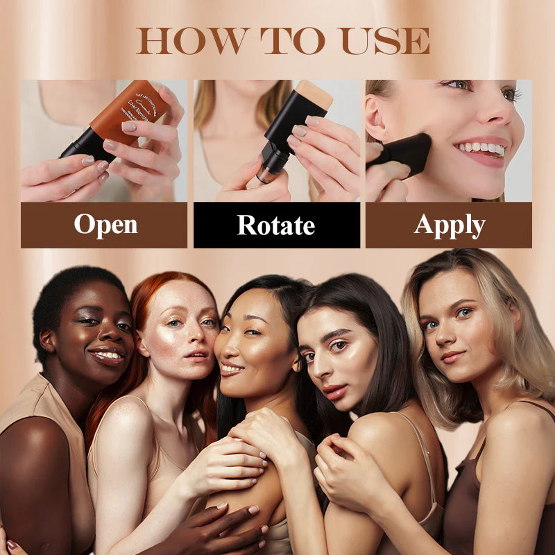 🔥BUY MORE GET MORE FREE! 💄 Instant Concealing Foundation Stick – Built-in Brush, Full Coverage & Lightweight Formula for Flawless Skin ✨📦 - Image 7