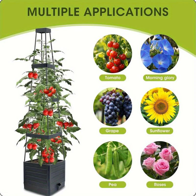 🌞40% OFF!🪵Garden Raised Bed Planter Boxes with Trellis - Image 6