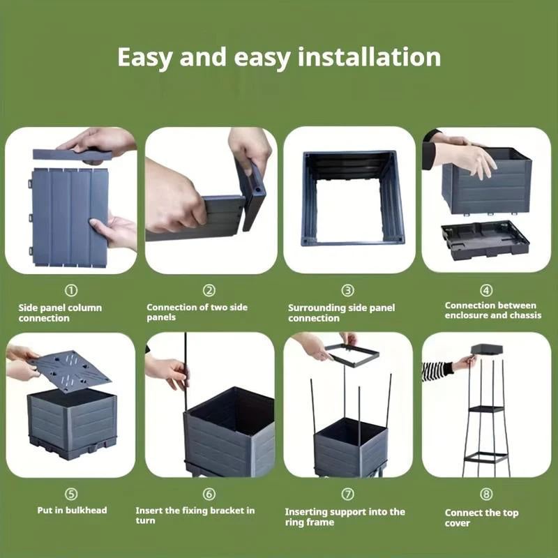 🌞40% OFF!🪵Garden Raised Bed Planter Boxes with Trellis - Image 8