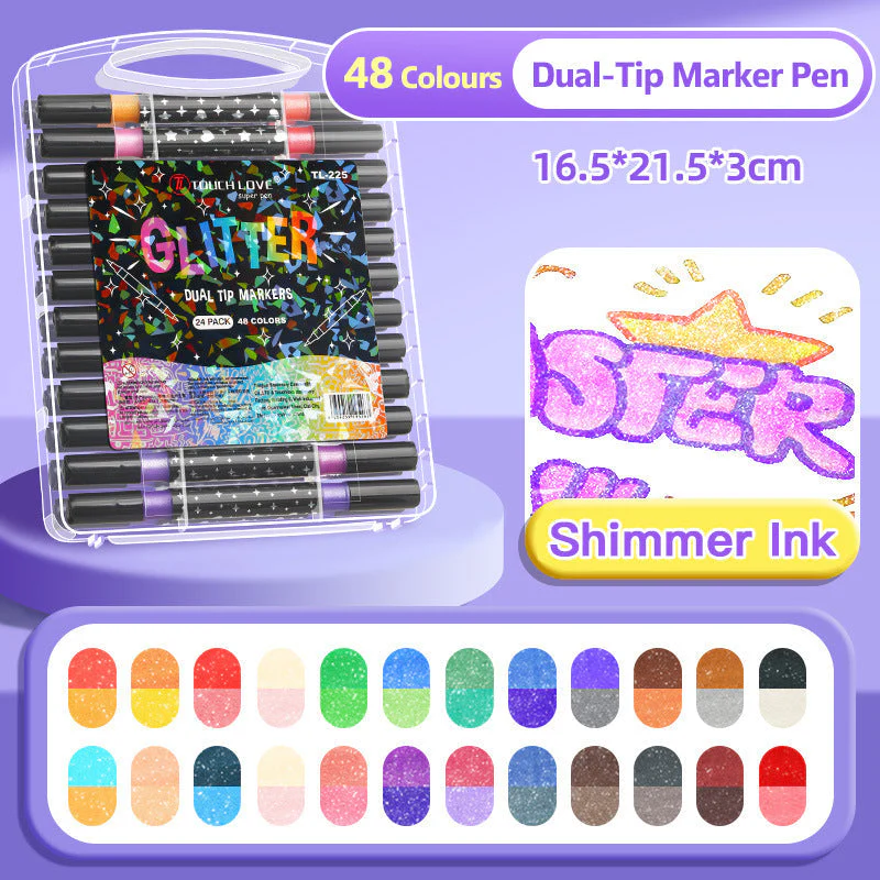 🎁Dual-Tip Glitter Marker Pen - Image 2