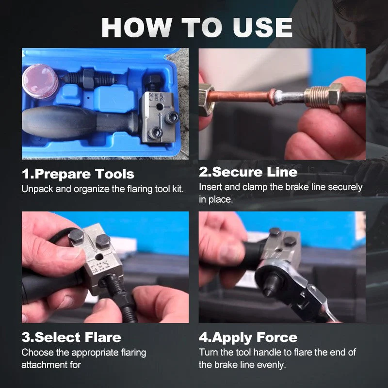 🔧 Professional Brake Line Flaring Tool Kit - Universal Fit for Cars, Trucks & Motorcycles - Image 7