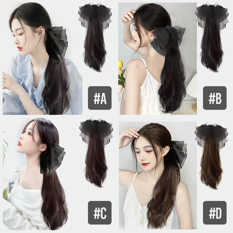 Women's long curly ponytail wig - Image 6