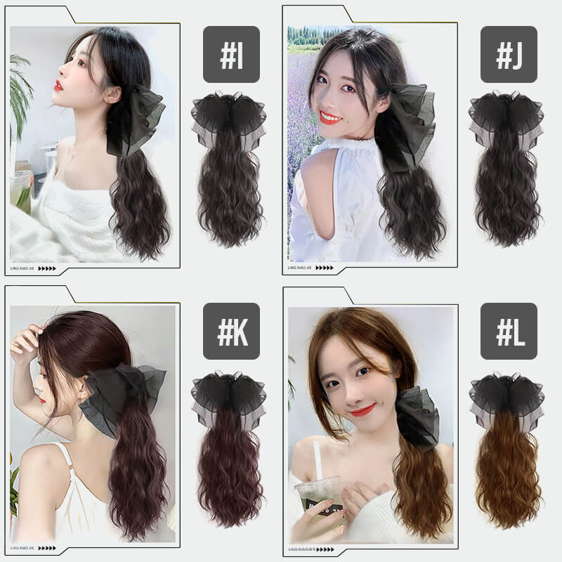 Women's long curly ponytail wig - Image 8