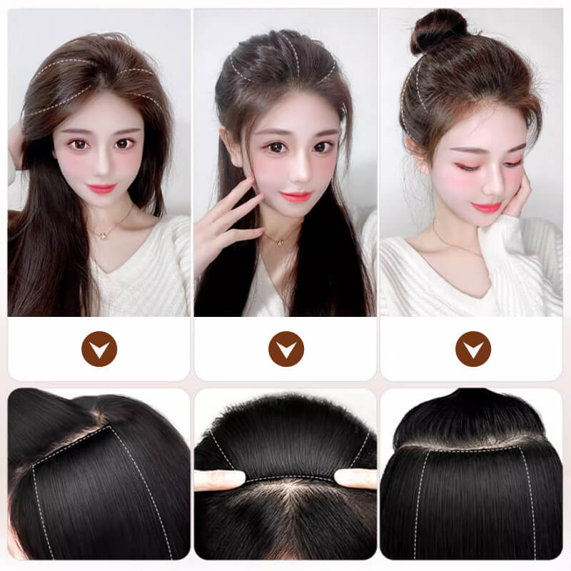 Upgrade Thickened Fluffy Hair Piece - Image 7