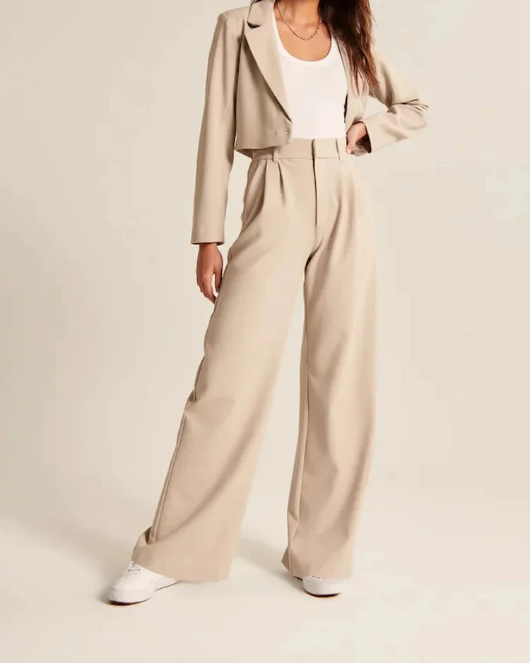HIGH WAIST TAILORED WIDE LEG PANTS - Image 3
