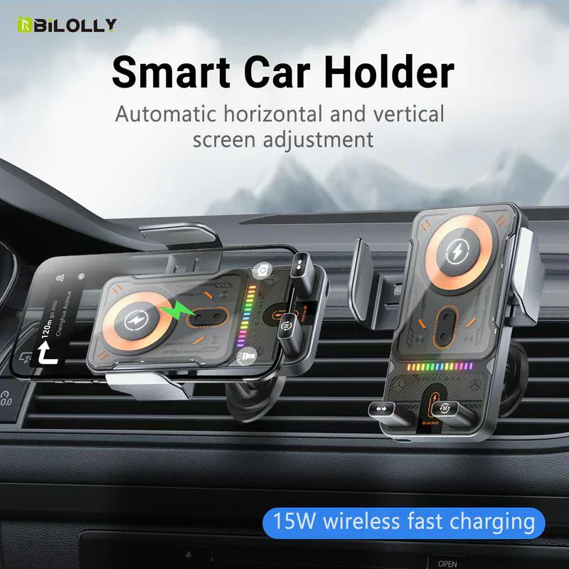 ๐40% OFF!๐ฑ 2-in-1 Car Phone Holder & Wireless Charger โ 360ยฐ Rotation, Strong Grip & Fast Charging ๐