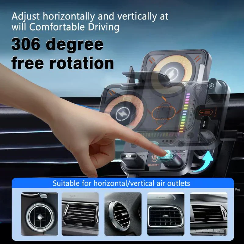 ๐40% OFF!๐ฑ 2-in-1 Car Phone Holder & Wireless Charger โ 360ยฐ Rotation, Strong Grip & Fast Charging ๐ - Image 2