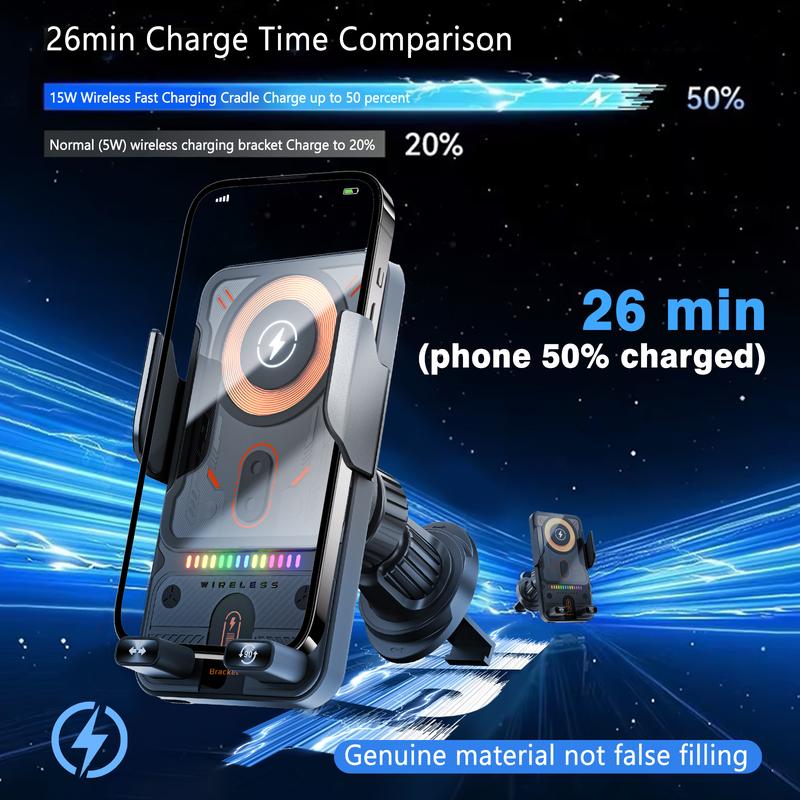 ๐40% OFF!๐ฑ 2-in-1 Car Phone Holder & Wireless Charger โ 360ยฐ Rotation, Strong Grip & Fast Charging ๐ - Image 4