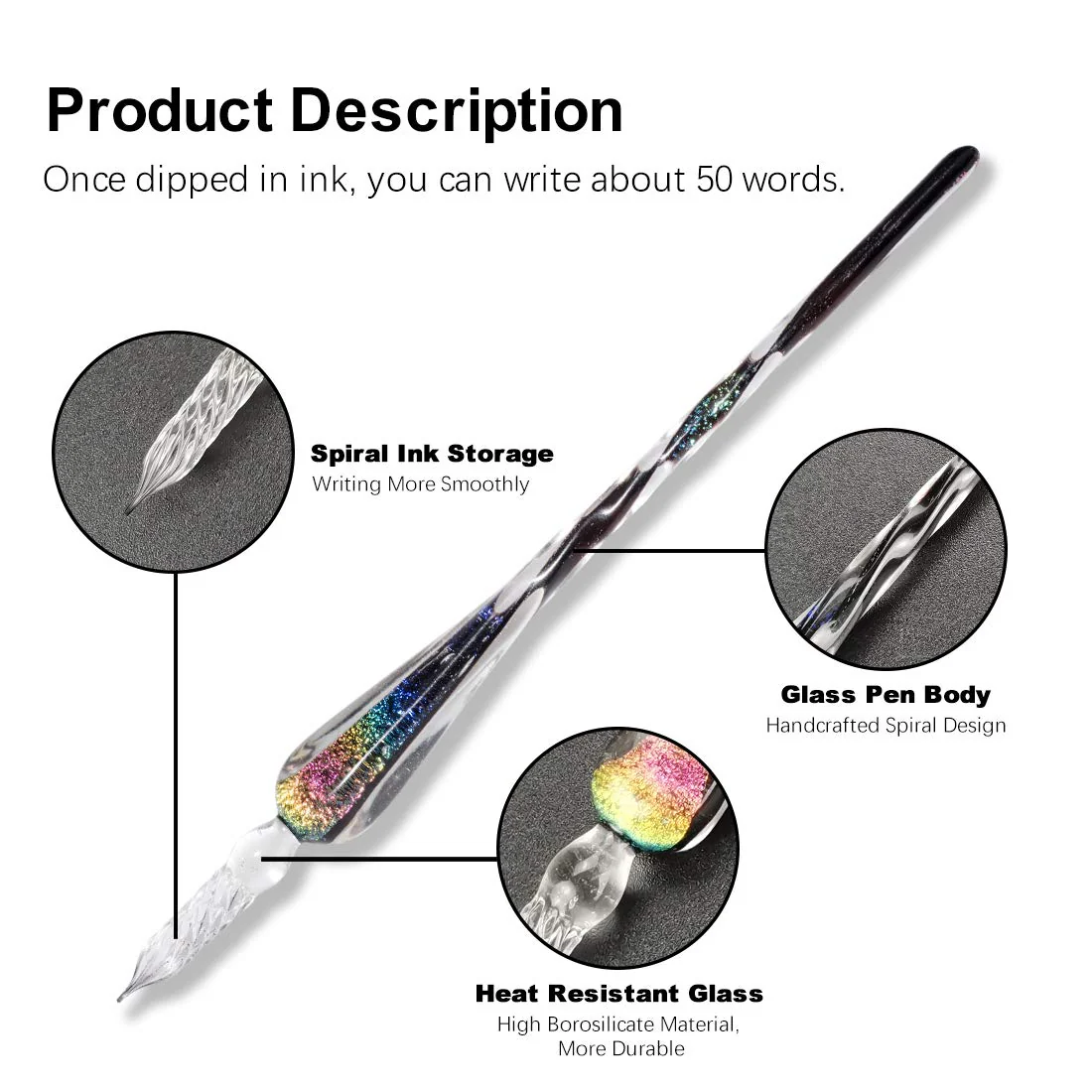 2023 Calligraphy Glass Dip Pen Ink Set（50% OFF） - Image 5