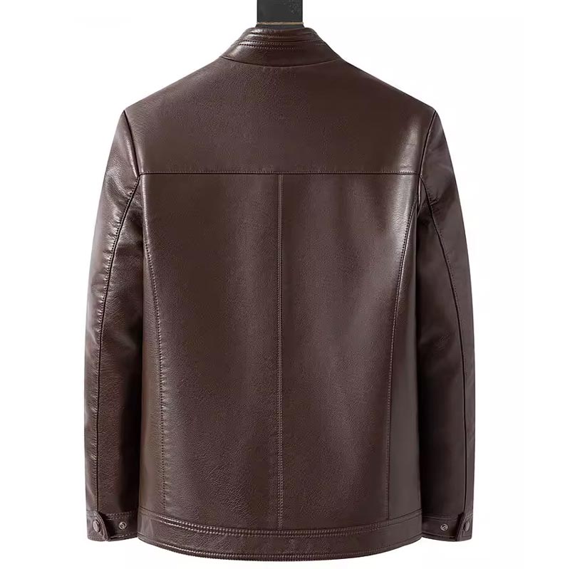 🧥40% OFF NOW! ❄️ Men's Warm Plush Lining Leather Jacket - Windproof & Stylish, Perfect for Cold Weather Outings ✨ - Image 11