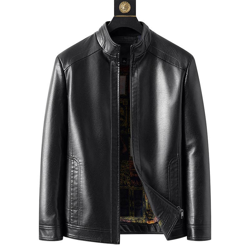 🧥40% OFF NOW! ❄️ Men's Warm Plush Lining Leather Jacket - Windproof & Stylish, Perfect for Cold Weather Outings ✨ - Image 15